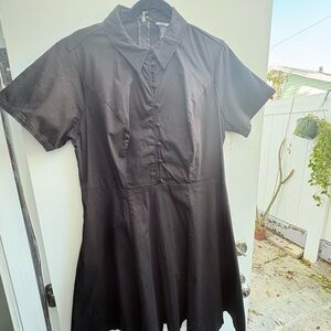 Hot Topic Black Collared Aline Dress